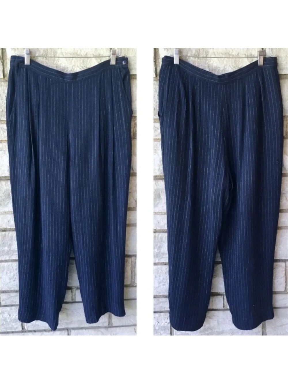 Vintage Christian Dior Navy Summer Pantsuit Set / FLASH SALE